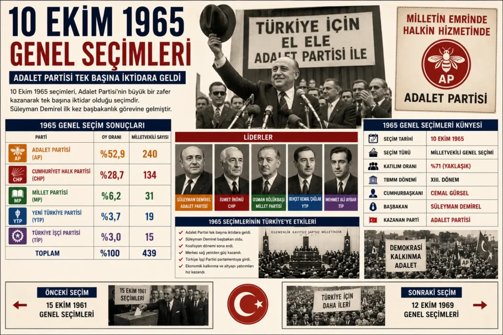 10 Ekim 1965 Genel Seçimleri Sonuçları: Süleyman Demirel Dönemi Başladı