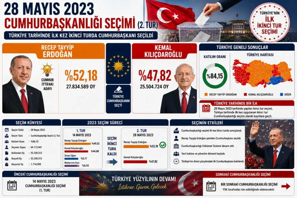 28 Mayıs 2023 Cumhurbaşkanlığı Seçimi Sonuçları (2. Tur)