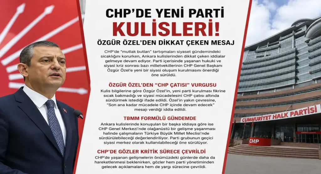 CHP’de Yeni Parti Kulisleri! Özgür Özel’den Sert Mesaj