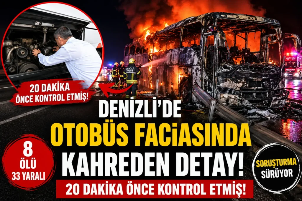 Denizli’deki Otobüs Faciasında Kahreden Detay