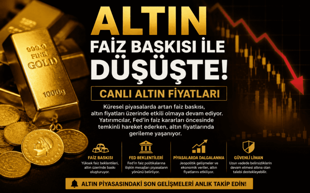 Altın Fiyatlarında Faiz Baskısı Sürüyor