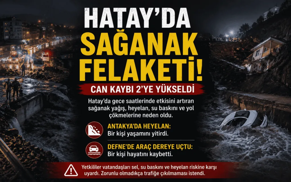 Hatay’da Sağanak Felaketi: Can Kaybı 2’ye Yükseldi