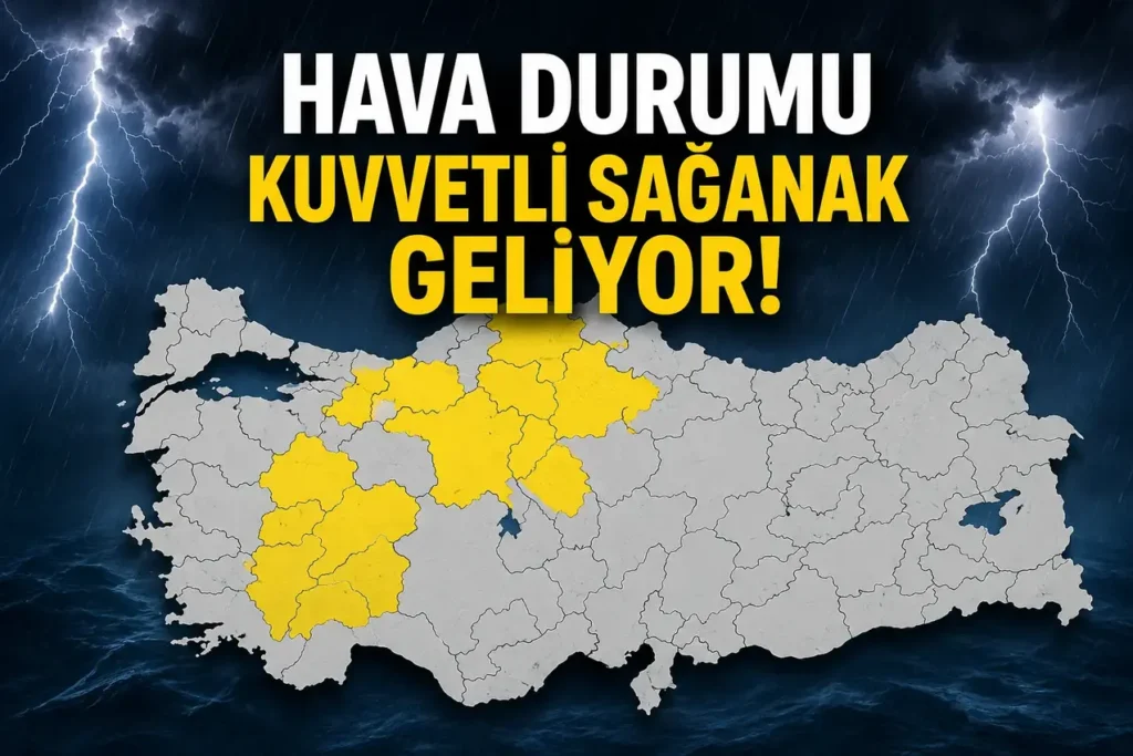 Meteoroloji Saat Verdi: Kuvvetli Sağanak Geliyor! Ankara ve Çok Sayıda İl İçin Sarı Kodlu Alarm