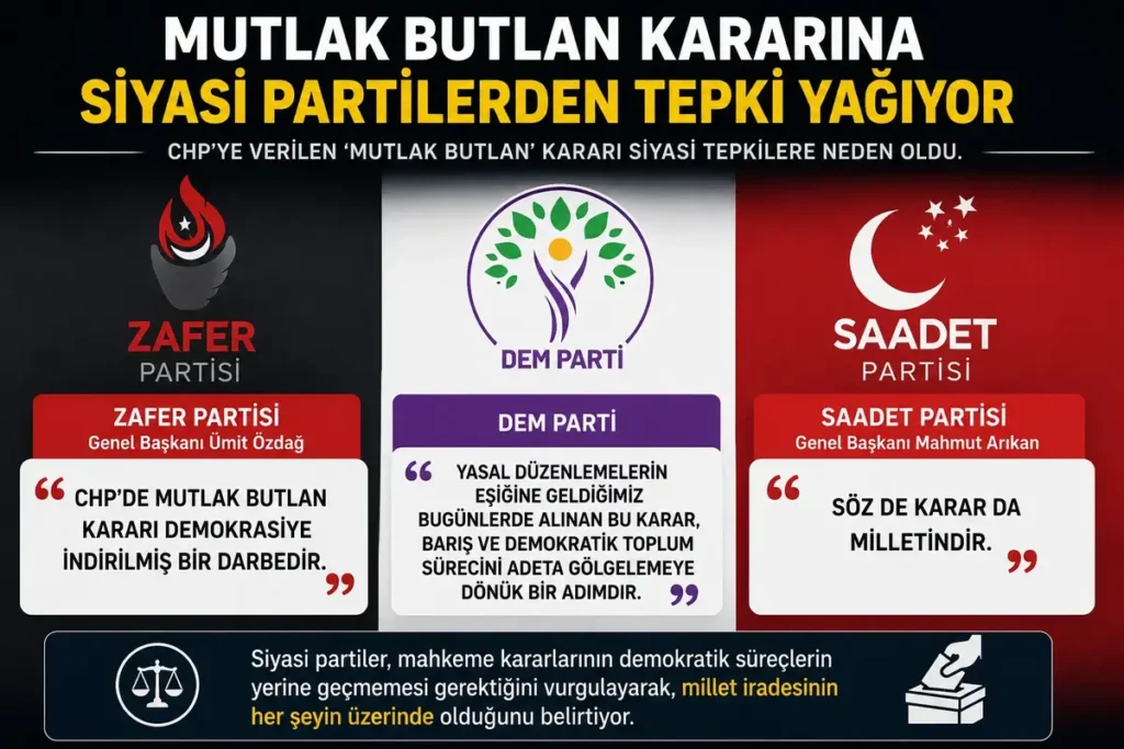 Mutlak Butlan Kararına Siyasetten Peş Peşe Tepkiler