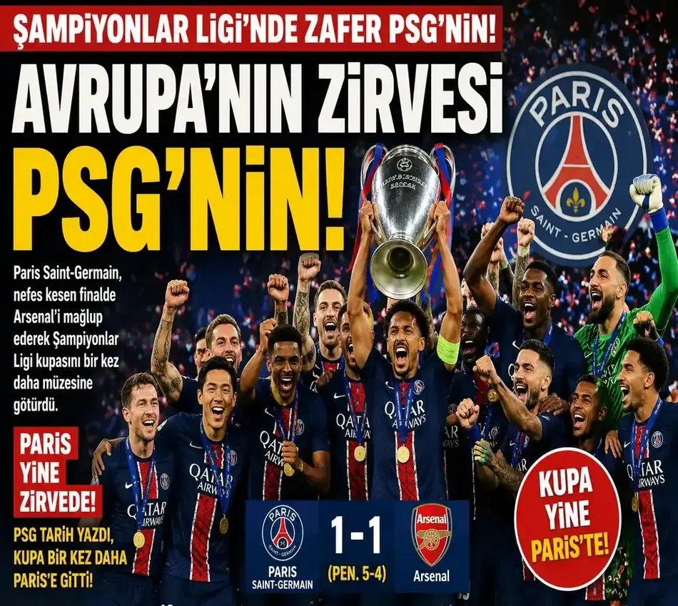 Şampiyonlar Ligi Kupası Bir Kez Daha Paris’e Gitti