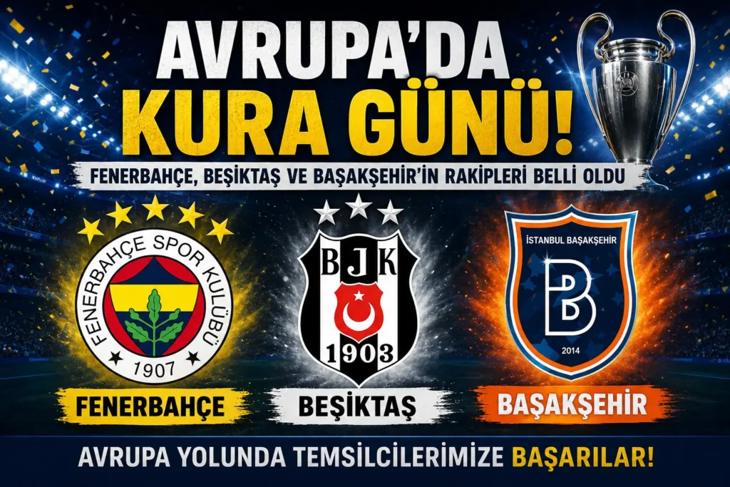 Avrupa’da Kura Günü! Fenerbahçe, Beşiktaş ve Başakşehir’in Rakipleri Belli Oldu
