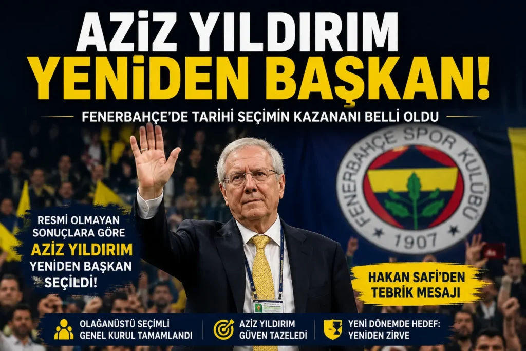 Aziz Yıldırım Yeniden Fenerbahçe Başkanı Seçildi