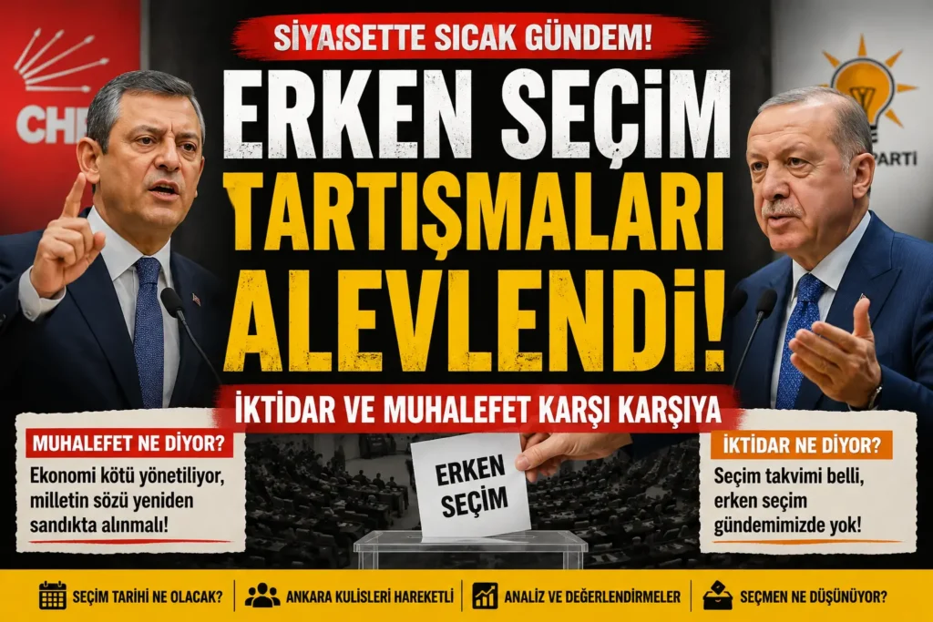 Erken Seçim Tartışmaları Yeniden Gündemde: İktidar ve Muhalefet Farklı Cephelerde