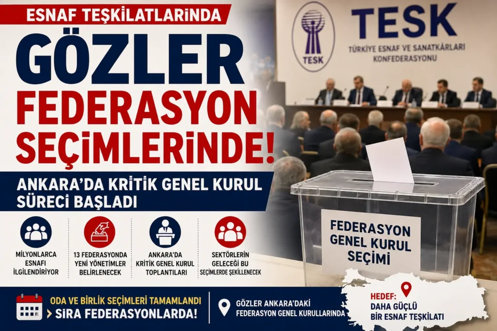 Esnaf Teşkilatlarında Gözler Federasyon Seçimlerinde! Ankara’da Kritik Genel Kurul Süreci Başladı