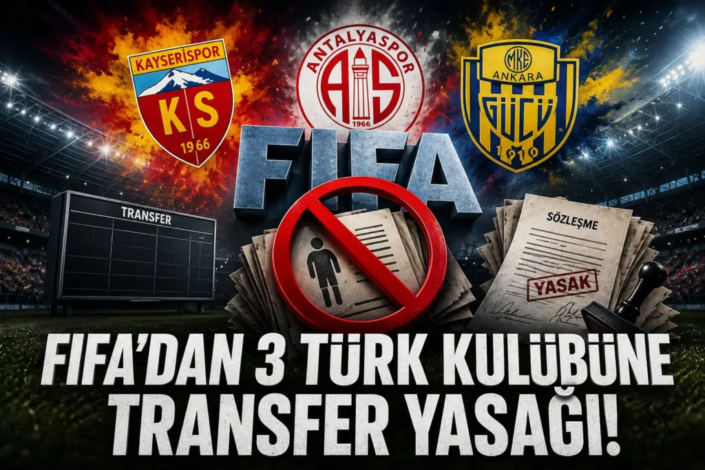 FIFA’dan Türk Kulüplerine Transfer Yasağı! Kayserispor Antalyaspor ve Ankaragücü Listede