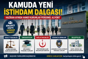 Kamuda Yeni İstihdam Dalgası: Haziran Ayında Hangi Kurumlar Personel Alıyor?