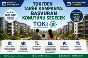 TOKİ’den 20 Bin Konutluk Dev Kampanya: Başvuran Evini Seçecek