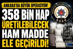 Ankara’da uyuşturucu imalathanesine darbe!