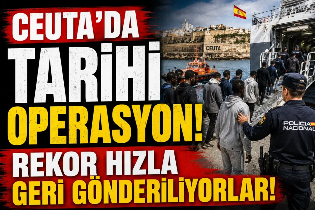 CEUTA’DA TARİHİ OPERASYON! REKOR HIZLA GERİ GÖNDERİLİYORLAR