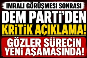 DEM Parti İmralı Heyeti’nden Abdullah Öcalan Görüşmesi Sonrası Açıklama