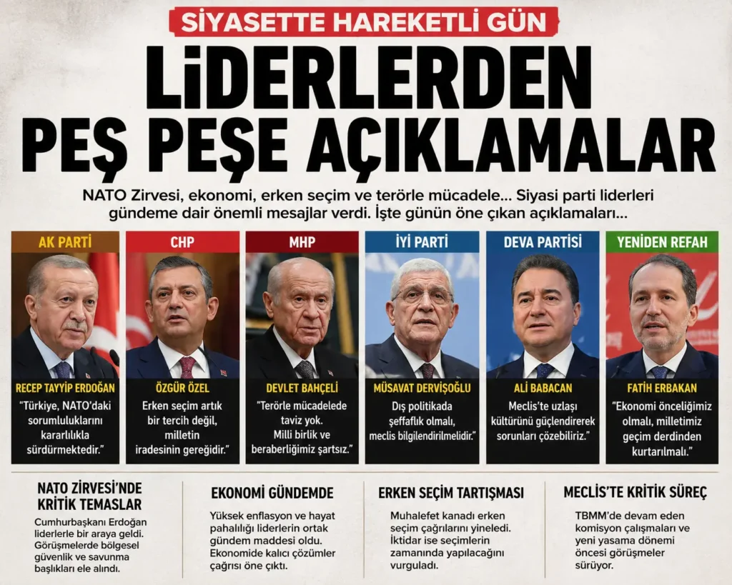 Siyasette günün özeti: Erdoğan Özel Bahçeli Babacan Dervişoğlu ve Erbakan’dan peş peşe açıklamalar