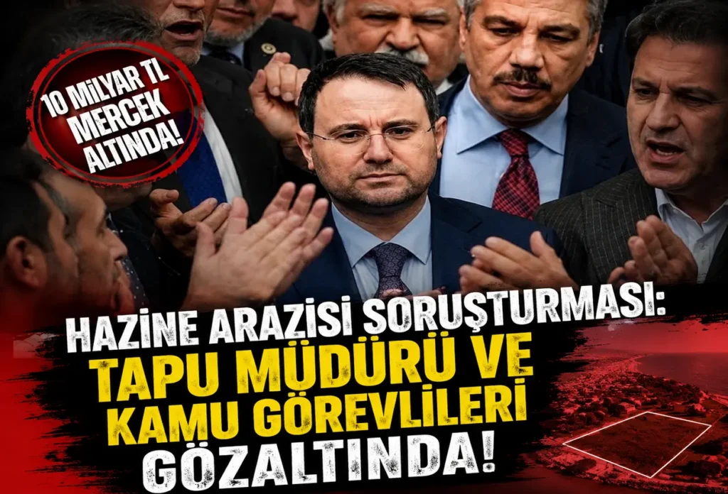 10 Milyar TL’lik Hazine Arazisi Soruşturması: Tapu Müdürü ve Kamu Görevlileri Gözaltında