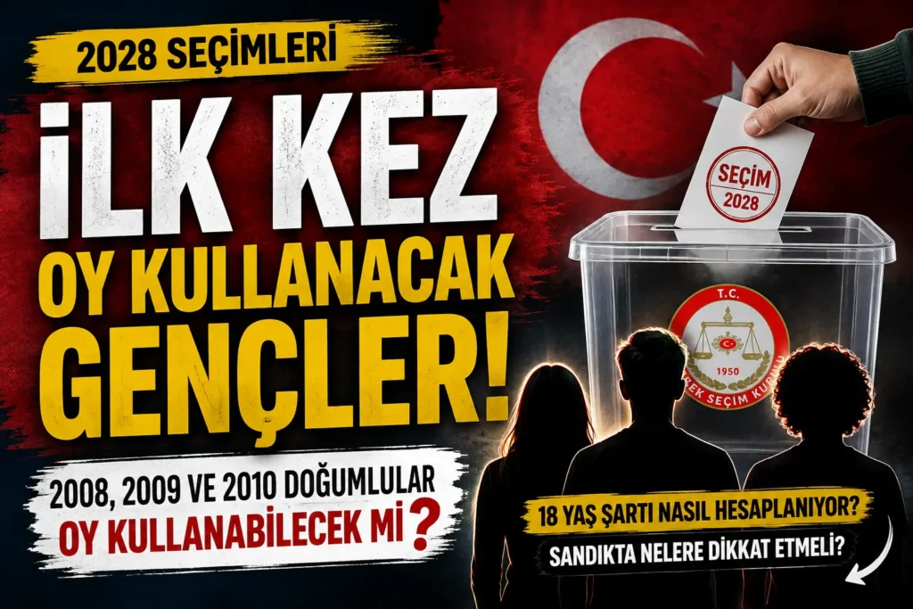 2028’de İlk Kez Oy Kullanacaklar Kimler? 2008 2009 ve 2010 Doğumlular Oy Kullanabilecek mi?