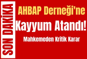 AHBAP Derneği’ne Kayyum Atandı! Mahkemeden Kritik Karar