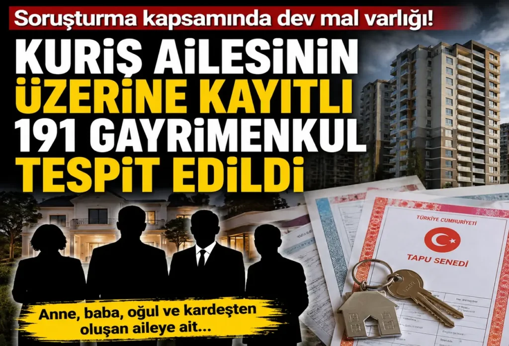 Alihan Kuriş ve Ailesinin Mal Varlığı Ortaya Çıktı! Onlarca Gayrimenkul Tespit Edildi