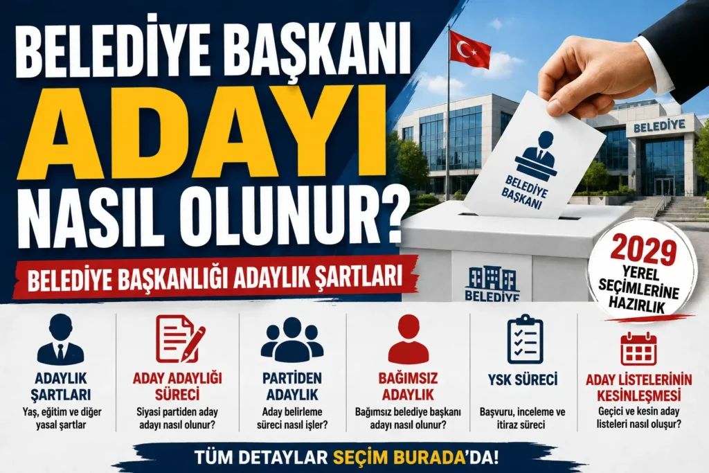 Belediye Başkanı Adayı Nasıl Olunur? Belediye Başkanlığı Adaylık Şartları