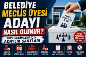 Belediye Meclis Üyesi Adayı Nasıl Olunur? 2029 Seçimleri İçin Adaylık Şartları
