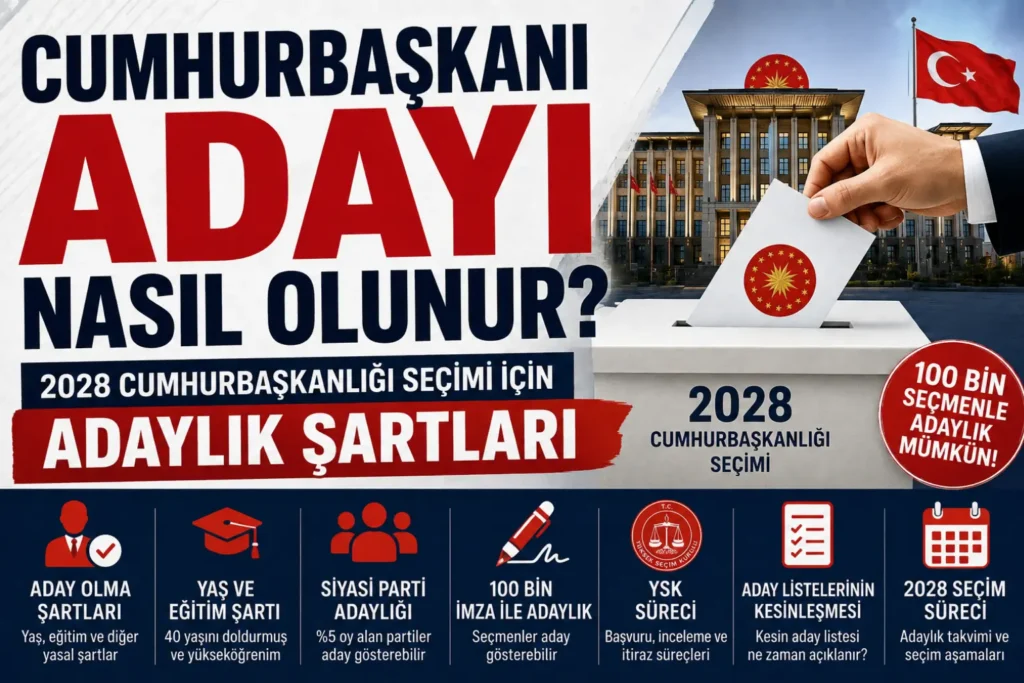 Cumhurbaşkanı Adayı Nasıl Olunur? 2028 Cumhurbaşkanlığı Seçimi İçin Adaylık Şartları