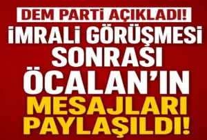 DEM Parti’den İmralı Görüşmesi Sonrası Açıklama