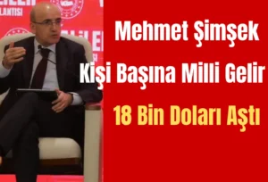 Mehmet Şimşek: Kişi Başına Milli Gelir 18 Bin Doları Aştı