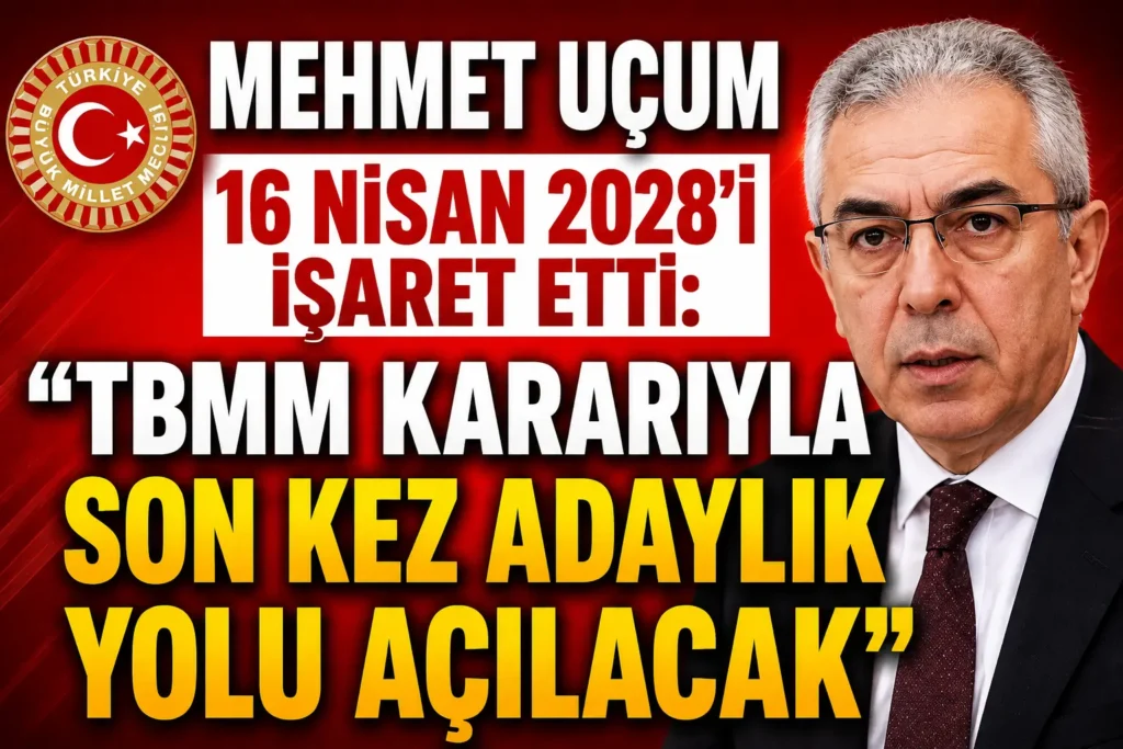 Mehmet Uçum 16 Nisan 2028’i İşaret Etti: TBMM Kararıyla Son Kez Adaylık Yolu Açılacak
