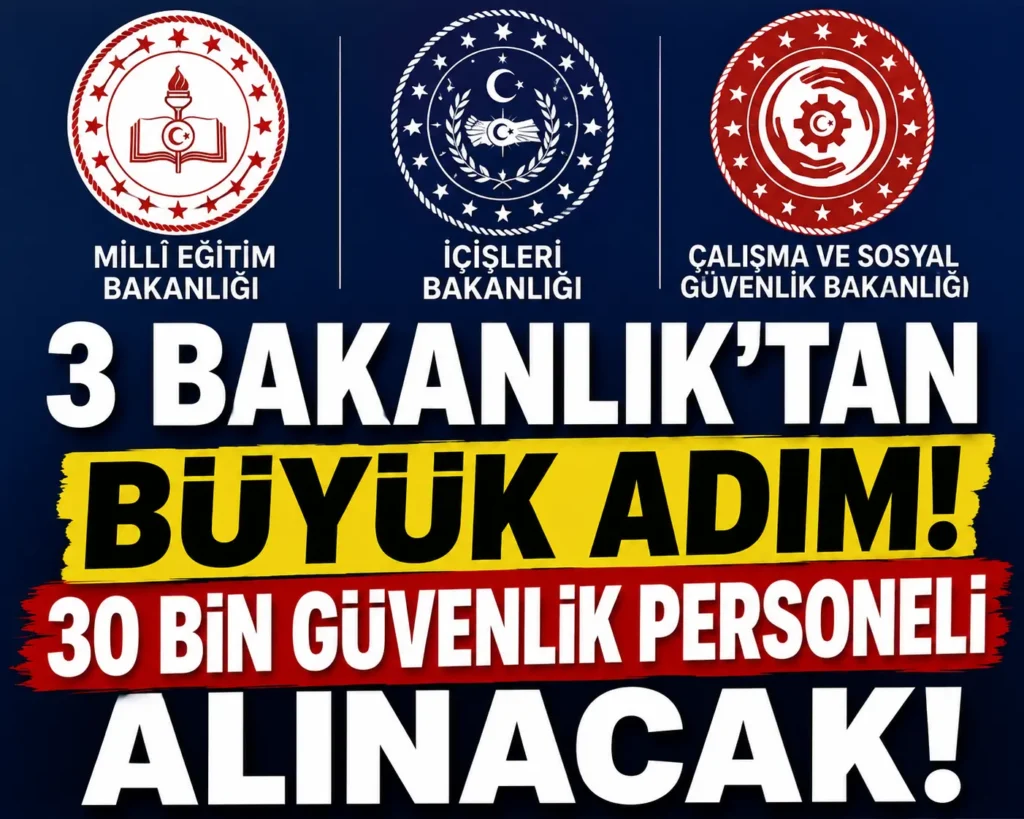 Okullarda Güvenlikte Yeni Dönem! 30 Bin Personel Alınacak