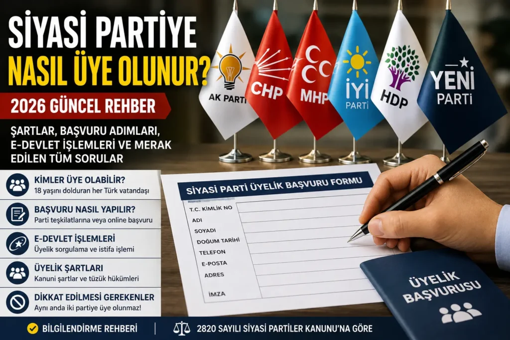 Siyasi Partiye Nasıl Üye Olunur? 2026 güncel rehber: Kimler Üye Olabilir – Başvuru Nasıl Yapılır?