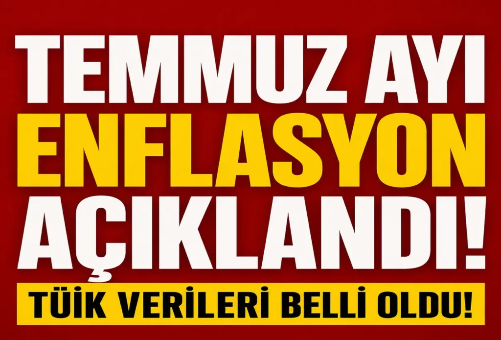 Temmuz Ayı Enflasyonu Açıklandı