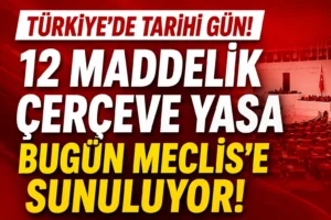Türkiye’de Tarihi Gün! 12 Maddelik Çerçeve Yasa Bugün TBMM’ye Sunuluyor