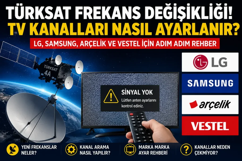Türksat 3A Yayınları Taşındı! Yeni Çanak Anten Gerekiyor mu? İşte Yapılması Gerekenler
