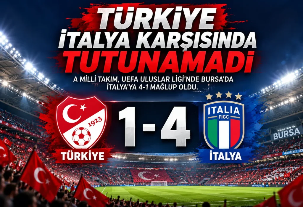 Türkiye İtalya Karşısında Tutunamadı: Bursa’da 4-1’lik Mağlubiyet