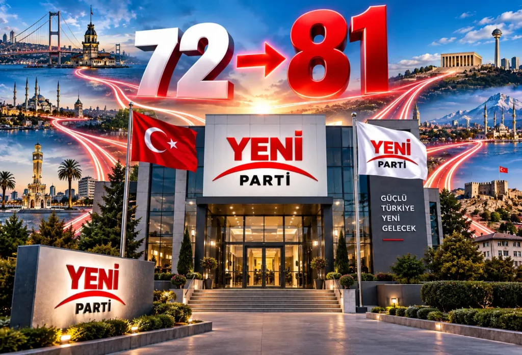 Yeni Parti Haritayı Tamamlamaya Yaklaştı: 72 İl 857 İlçe ve Sırada Son 9 İl Var