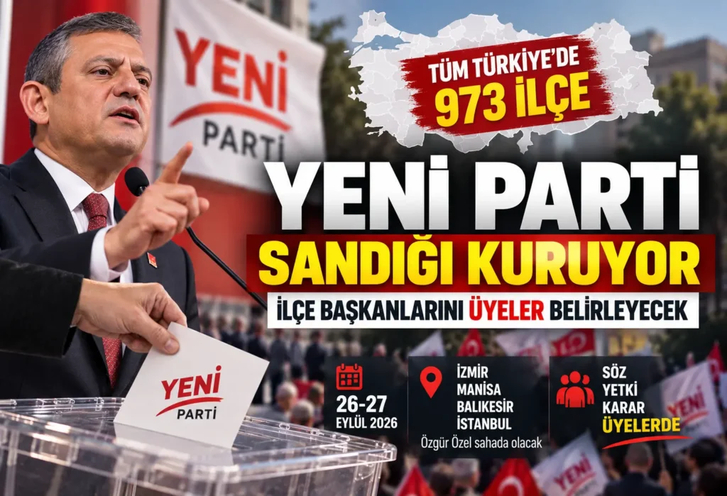 Yeni Parti Sandığı 973 İlçeye Kuruyor: İlçe Başkanlarını Üyeler Belirleyecek
