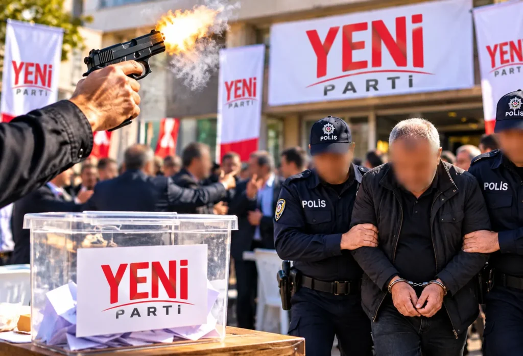 Yeni Parti’nin Mezitli Ön Seçiminde Silah Gerilimi: Emekli Polis Tutuklandı
