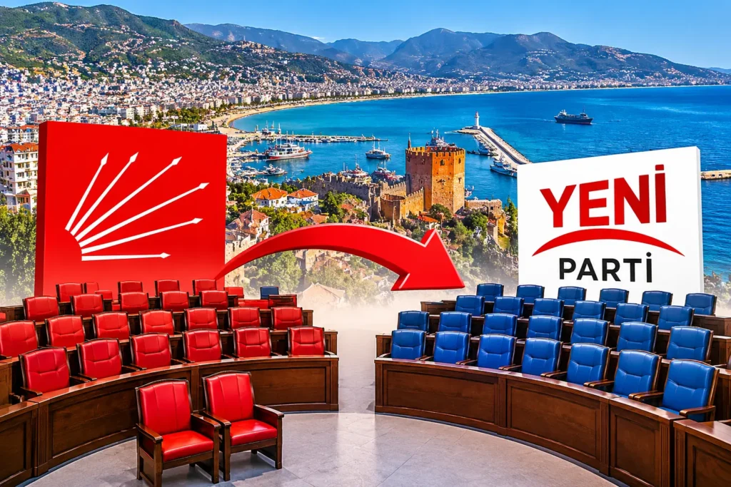 Alanya’da siyasi dengeleri değiştiren geçiş: CHP’den 22 meclis üyesi YENİ Parti’ye geçti