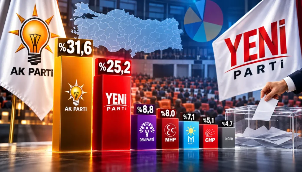 Ekim Seçim Anketinde Fark Daraldı: AK Parti Birinci Yeni Parti Yükselişte
