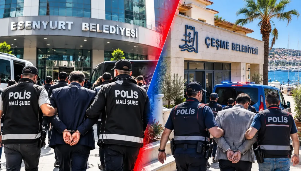 İki Belediyeye Aynı Gün Operasyon: Esenyurt’ta 17 Çeşme’de 9 Gözaltı