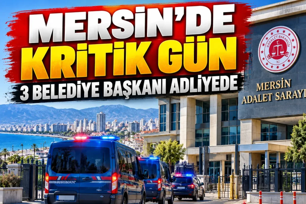Mersin’de Kritik Gün: 3 Belediye Başkanı ve 56 Şüpheli Adliyede
