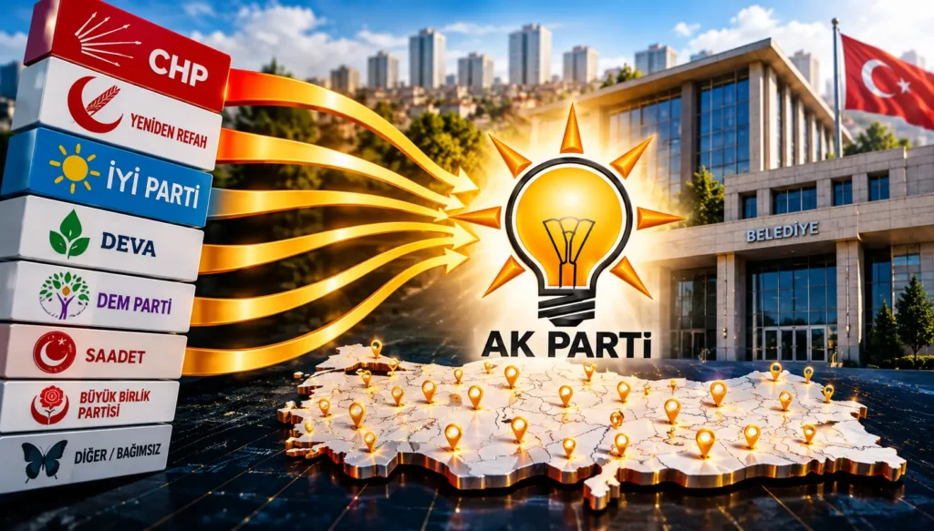 Yerel Seçimden Sonra Siyasi Harita Değişti: AK Parti’ye 108 Belediye Başkanı Katıldı